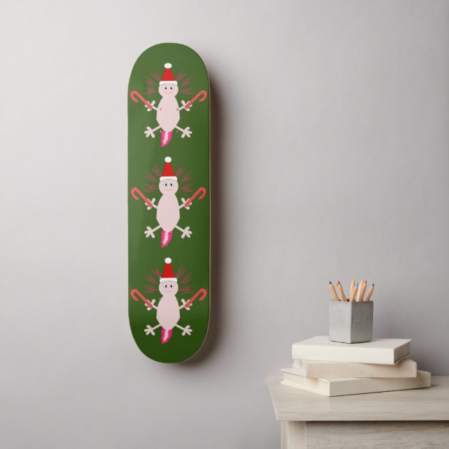 Cute jul Axolotl Mini Skateboard Bräda 18,5 Cm (Väggkonst)