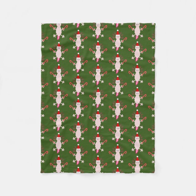 Cute jul Axolotl Patterned Fleecefilt (Framsidan)
