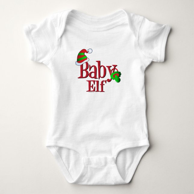 Cute jul Baby Elf Tröja (Framsida)