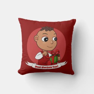 Cute jul baby tecknad Dekorativ kudde
