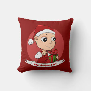 Cute jul baby tecknad Dekorativ kudde