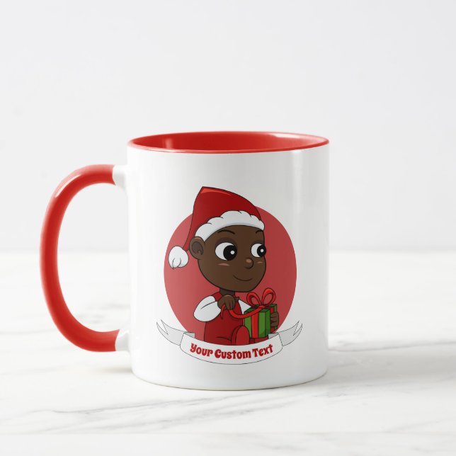 Cute jul baby tecknad Mugg (Vänster)