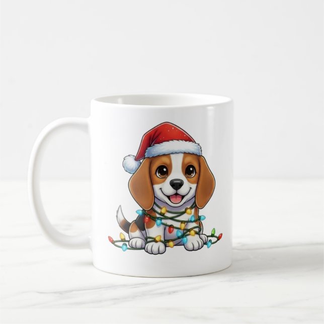 Cute jul Beagle Mugg (Vänster)