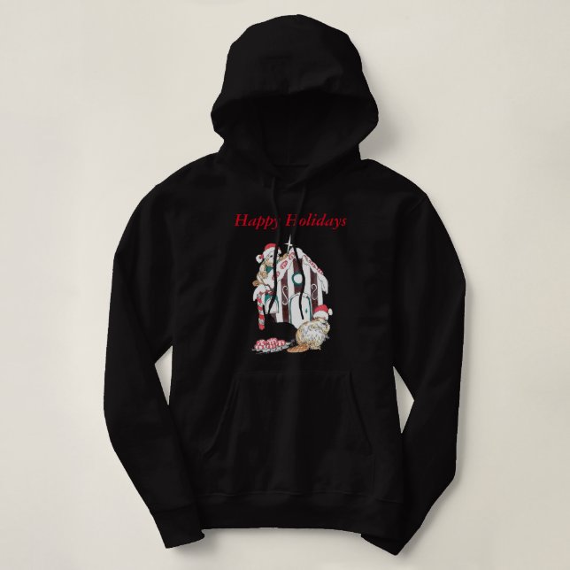 Cute jul Beaver Chalet Glad helg Design T-shirt (Design framsida)