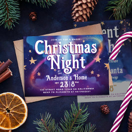Cute Jul Belive i Magic Night Galaxy Party Inbjudningar