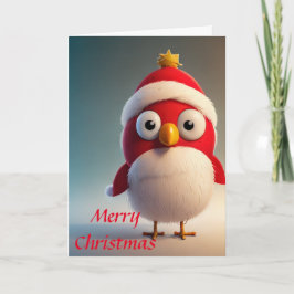 Cute Jul Bird Helgkort