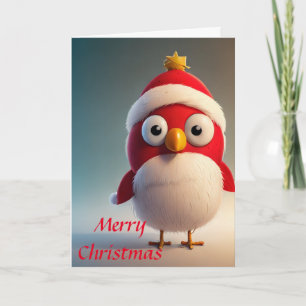 Cute Jul Bird Helgkort