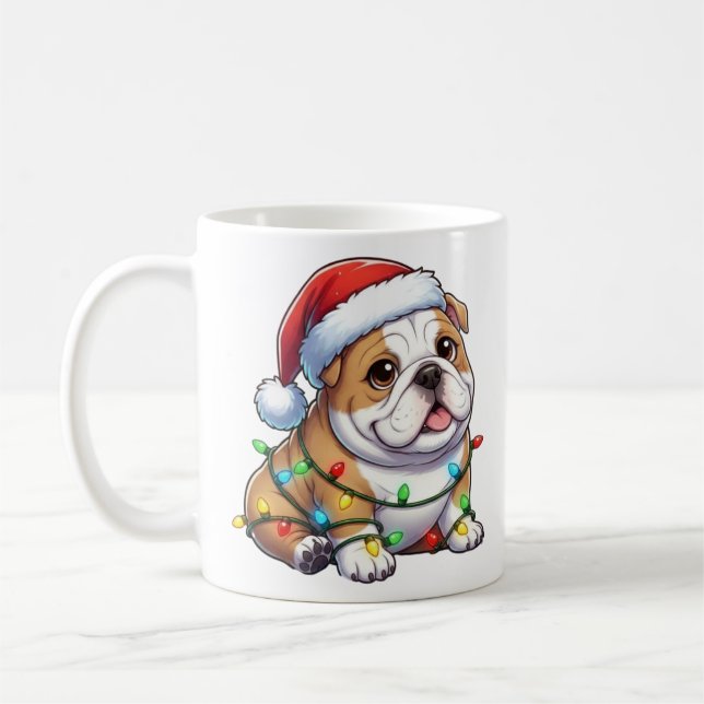 Cute Jul Bulldog Mugg (Vänster)