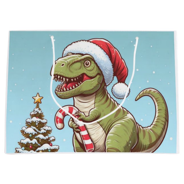 Cute Jul candy cane dinosaur (Framsidan)