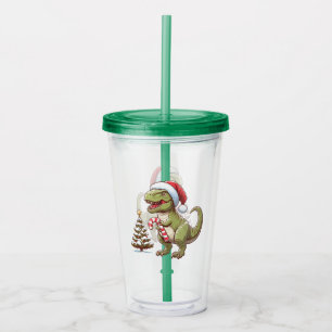Cute Jul candy cane dinosaur Take Away Mugg