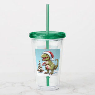 Cute Jul candy cane dinosaur Take Away Mugg