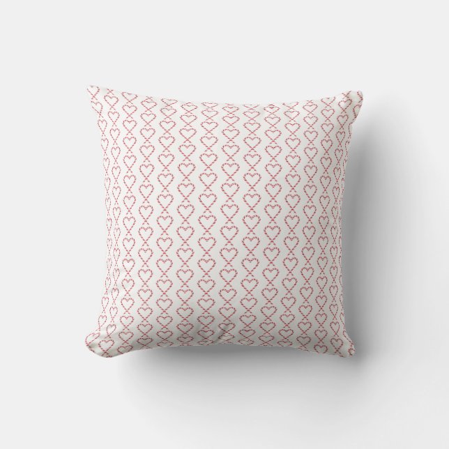 Cute jul Candy cane Hearts Red & White Kudde (Framsida)