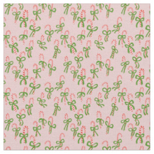 Cute Jul Candy cane Julafton Helgdag Rosa Tyg