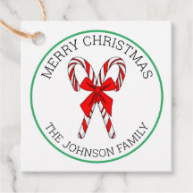 Cute Jul Candy cane till och från Märkre med gåva