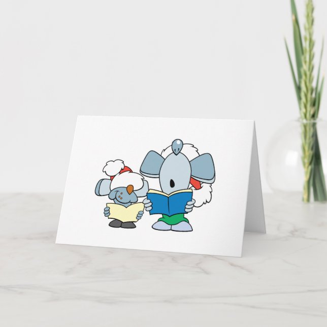 Cute jul Caroline Mice Helgkort (Framsida)