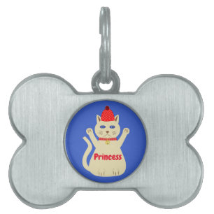 Cute Jul Cat Anpassningsbar Pet Namn ID-bricka Husdjur