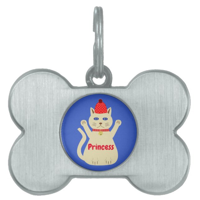 Cute Jul Cat Anpassningsbar Pet Namn ID-bricka Husdjur (Framsidan)