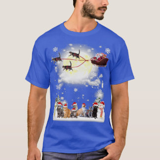 Cute Jul Cat Costume Gift För manar and Women T Shirt