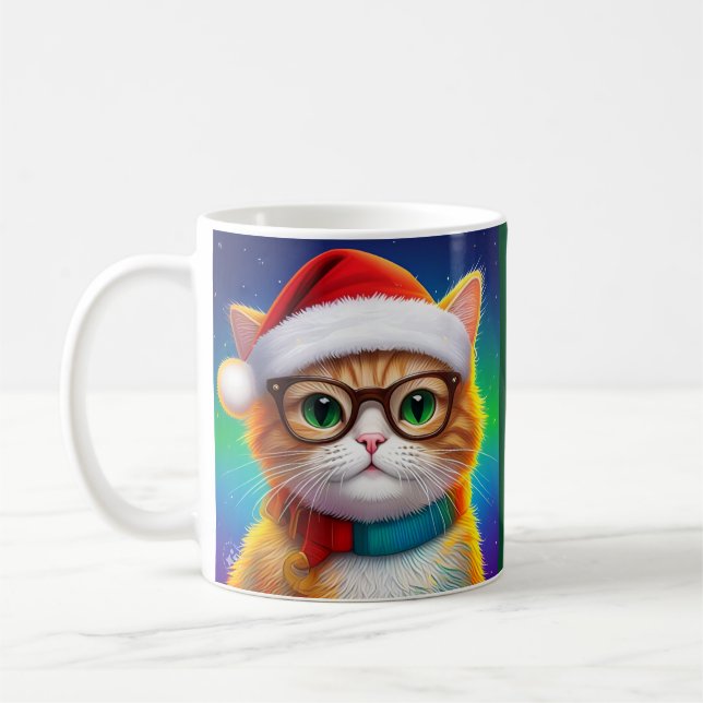 Cute Jul Cat Jultomten-68265 Kaffemugg (Vänster)
