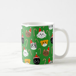 Cute Jul Cat Patterned Kaffemugg