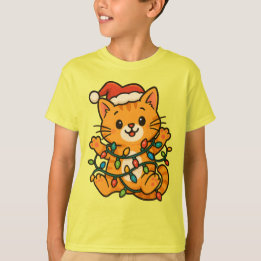Cute jul Cat T-Shirt för barn