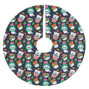 Cute Jul Cats Julgransmatta Borstad Polyester