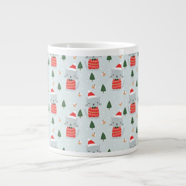 Cute Jul Cats Jumbo Mugg (Framsidan)