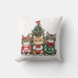 Cute Jul Cats Kudde