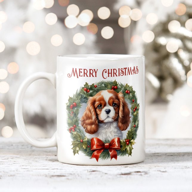 Cute Jul Cavalier Hund älskare Mugg (Cute Christmas Cavalier Dog Lover Mug)
