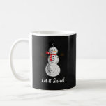 Cute Jul Chalkboard Snögubbe | LÅT DET SNÖA Kaffemugg<br><div class="desc">Cute Jul Chalkboard Snögubbe | Låt det snöa Mugg - med ett sött krita snögubbe och anpassade!</div>