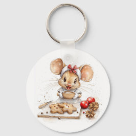 Cute Jul Chef Mouse Nyckelring