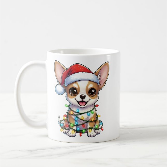 Cute jul Chihuahua Mugg (Vänster)