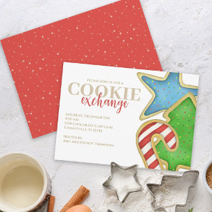 Cute Jul Cookie Exchange Party Inbjudningar