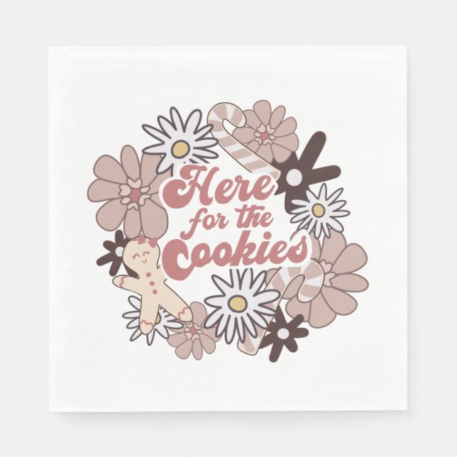 Cute Jul Cookie Exchange Party Pappersservett (Framsidan)