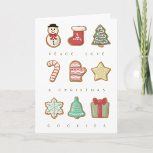 Cute jul Cookies Hälsning Kort