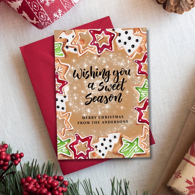 Cute Jul Cookies Julkort (Skapare uppladdad)