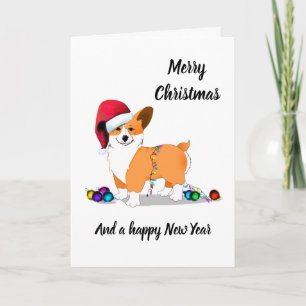 Cute jul Corgi Hund Helgkort