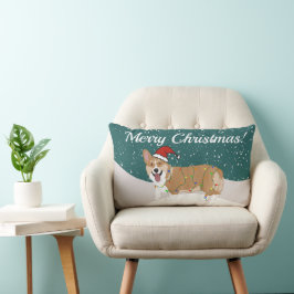 Cute jul Corgi Lumbarkudde