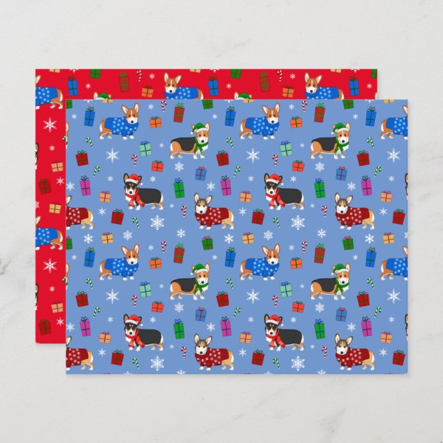 Cute Jul Corgis på Hats & Sweaters (Fram/baksida)