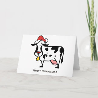 Cute Jul Cow Helgkort