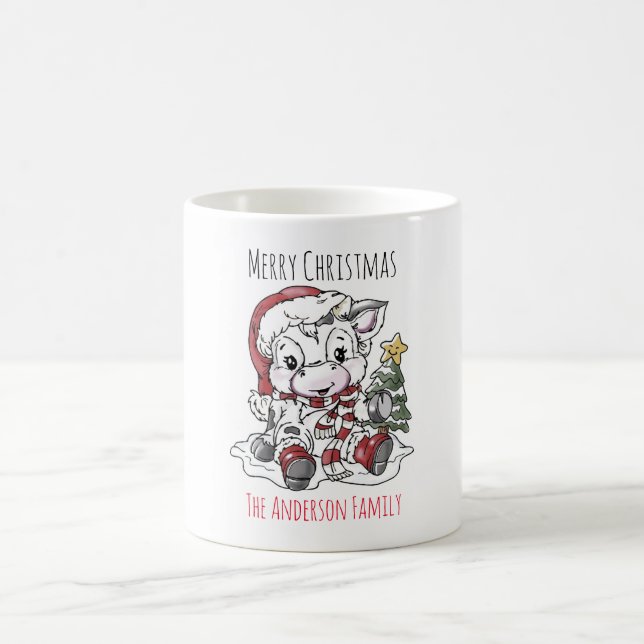 Cute Jul Cow Kaffemugg (Center)