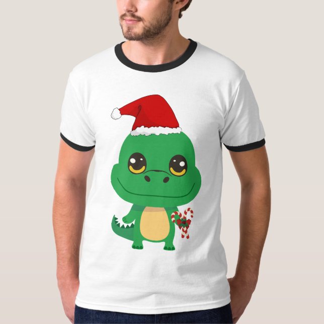 Cute jul Crokodile T Shirt (Framsida)