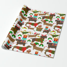 Cute Jul Dachshund Presentpapper