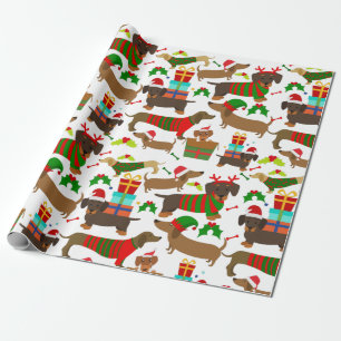 Cute Jul Dachshund Presentpapper