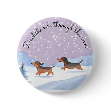 Cute Jul Dachshunds Snö Sause Hundar Doxie