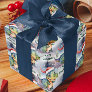 Cute Jul Dinosaur Presentpapper