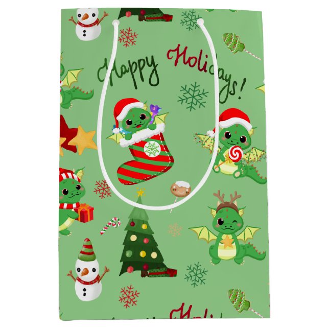 Cute jul Dragon Glad helg (Framsidan)