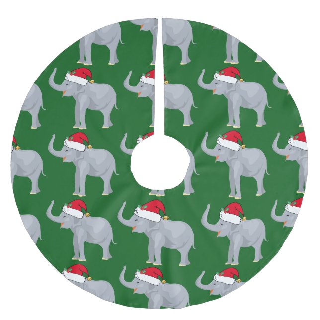 Cute jul Elephant Julgransmatta Borstad Polyester (Framsidan)