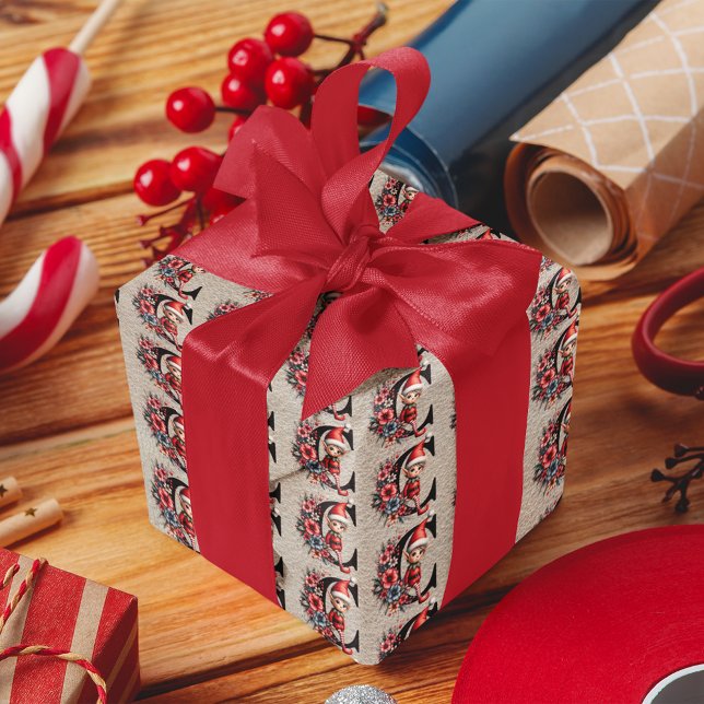 Cute Jul Elf Festive Brev C Presentpapper (Skapare uppladdad)