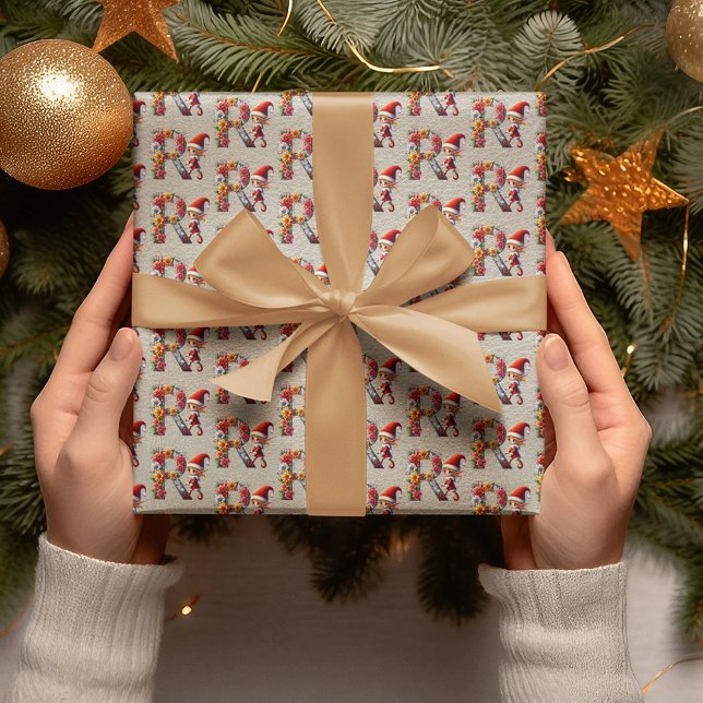 Cute Jul Elf Festive Brev R Presentpapper (Skapare uppladdad)